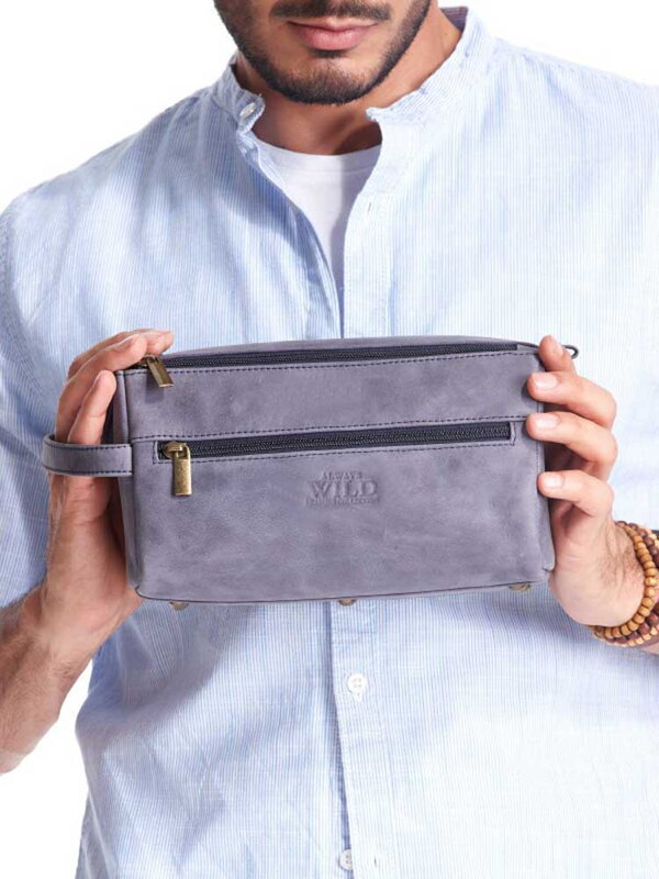 Pánska kožená etue kabelka WILD 1116- TGH modrý jeans Pánska kožená etue kabelka WILD 1116- TGH modrý jeans