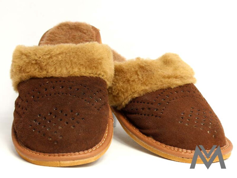 damske, papuce, kozene, oteplené, hnedé, darcek, vianoce, damske, zena