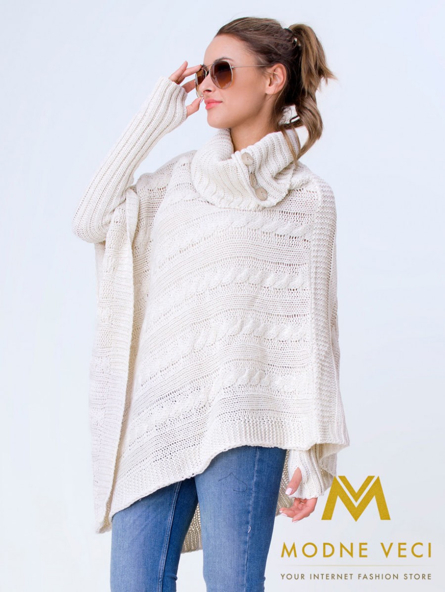 damske, pončo, sive, rolak, golier, dlhe, jar, leto, jesen, zima, zena 