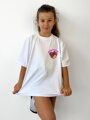 Dievčenské biele tričko s potlačou VSB MONCHICHI