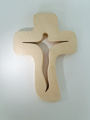 Drevený krížik 26x18,5 cm prírodný jaseň