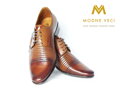 Elegantné topánky - kožené model 218 - hnedé