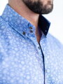 Pánska košeľa VS-PK-1909 tmavomodrá so vzorom mandala  