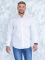 Pánska elastanová biela košeľa VSB2414  s dlhým rukávom