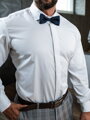 Klasická biela košeľa kryté zapínanie SLIM FIT