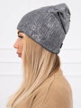Dámska čiapka K196 tmavo sivá