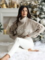 Dámsky mocca sveter CHRISTMAS SW254-24