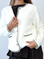 Luxusný dámsky kardigán v bielej farbe