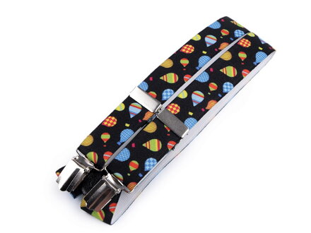 Detské traky čierne balón 65049