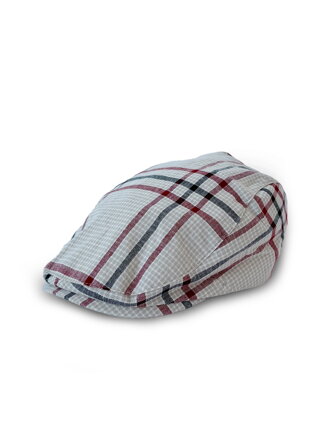 Pánska karovaná béžovo-červená bekovka