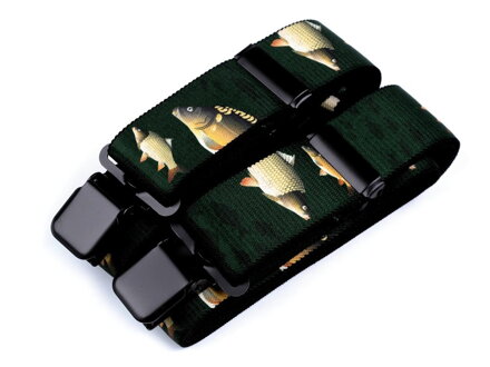 Traky s motívom ryb 650368 zelené 