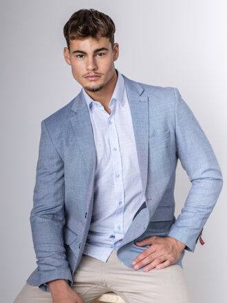 Elegantné pánske sako v modrej farbe 