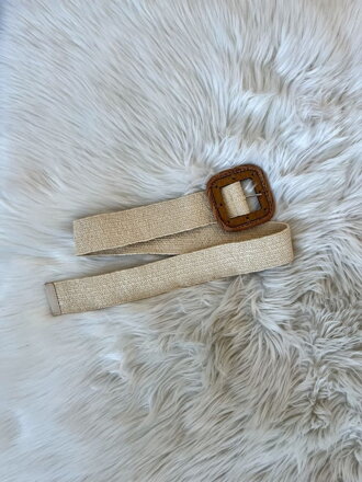 Dekoratívny krémový opasok s prackou 