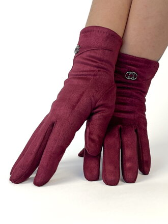 Dámske bordové teplé rukavice 