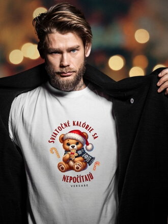 Pánske vianočné VSB biele tričko 