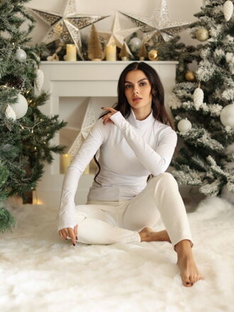 Snehovo biely dámsky rolák BLK59-20