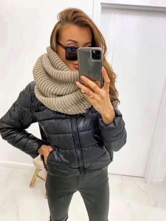 Pletený šál na zimu mocca SZA01-1920