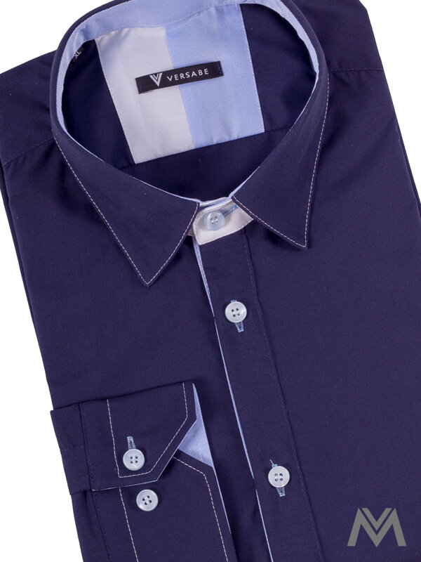 Pánska košeľa VSB 1741 tmavo modrá