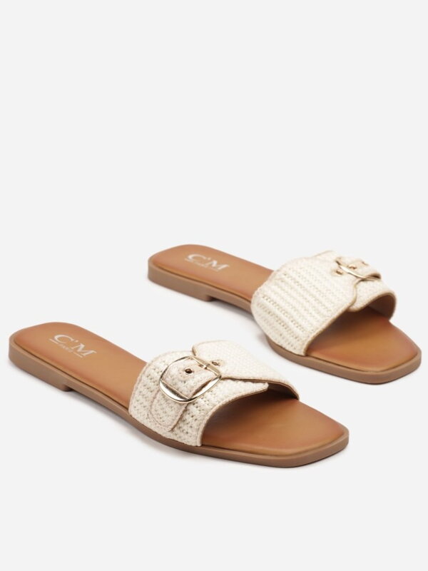 Dámske béžové šľapky s prackou 5259-42